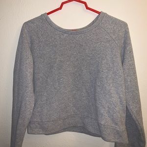 Grey Cropped Forever21 Sweatshirt